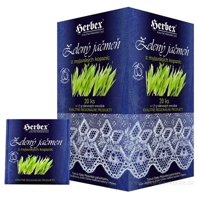 HERBEX ZELENÝ JEČMEN z myjavských kopanic nálevové sáčky 20 x 1,5 g
