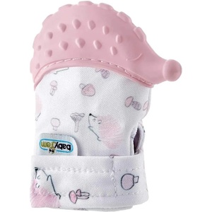 BabyJem Ръкавица за чесане на зъбки BabyJem - Таралеж, Pink