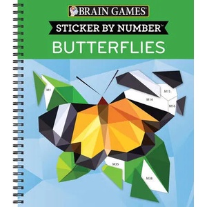 Brain Games - Sticker by Number: Butterflies (28 Images to Sticker) | Brain Games, New Seasons (ISBN: 9781639380909)