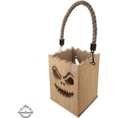 Svícen dřevo MANGO Halloween
