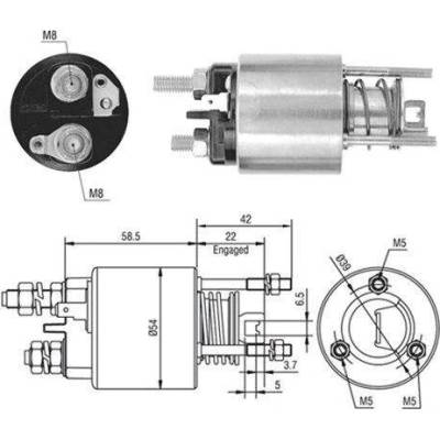 Elektromagnetický spínač, startér MAGNETI MARELLI 940113050384