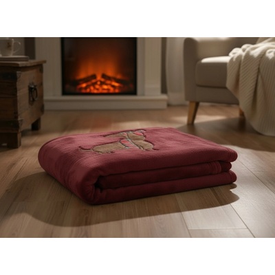 France Deka z mikrovlákna THROW DOUILLET červená 130x160