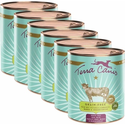 Terra Canis Grain-free Veal with parsley root mango & blackcurrant 6 x 800 g
