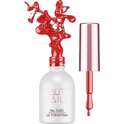 Saute Nails Lakier Hybrydowy na nehty Červený S281 La Tomatina 8 ml