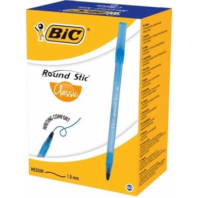 BIC Химикалка BIC Round Stic Classic 60бр. , еднократна, връх 1.0 мм, Цвят Син