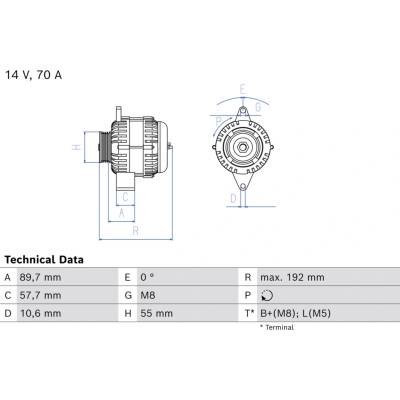 Alternátor BOSCH 0 986 086 690 (0986086690)