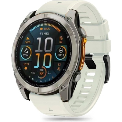 Силиконова каишка за часовник Garmin Fenix 5x / 5x Plus / 6x / 6x Pro / 7x / 8 (51mm) от Tech-Protect Silicone Line - Titanium (5906302376803)