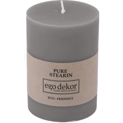 Ego dekor Сива приятелска свещ, време на горене 37 ч. Eco - Eco candles by Ego dekor (ZBC-3771041)
