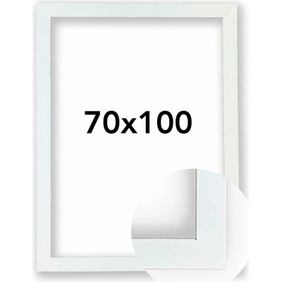Fotorámeček Kiel Rozměr: 70 x 100 cm, Barva: Bílá, Typ zasklení: Plexi