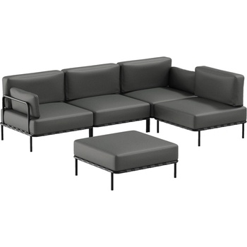 Mood Selection Salve 3 pohovka + 1 sedák + Puf Modul- tmavošedá