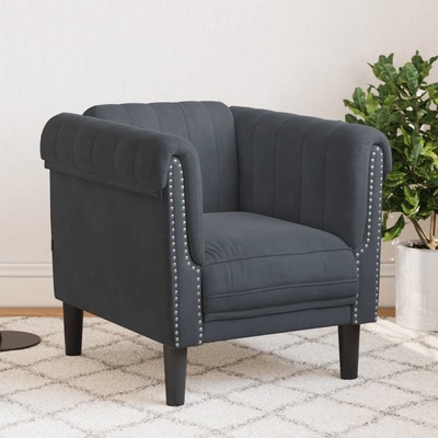 VidaXL 328096 relaxační tmavě šedé samet