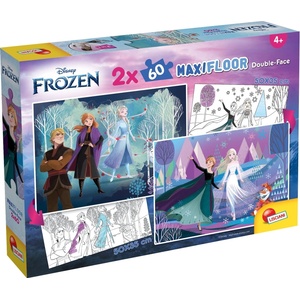 Lisciani Двулицев пъзел за оцветяване Lisciani - Frozen, 2 x 60 части (LI97906)