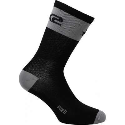 Six2 ponožky SHORT LOGO čierna/šedá