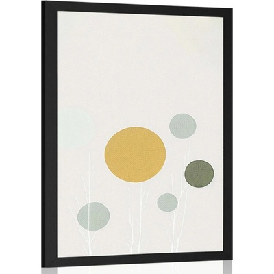 Plagát minimalistické stromy s kruhmi