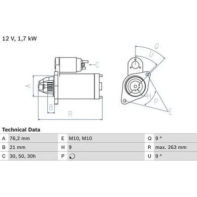 BOSCH Startér BO 0986016920