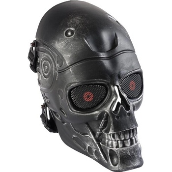 Maska Wosport Airsoft Terminator strieborná