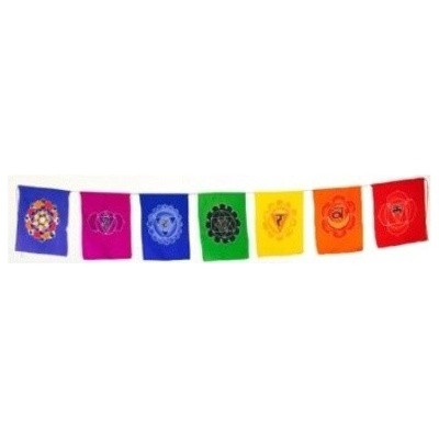 Vlaječky textil Chakra Symbols 26 x 36 cm 7 ks