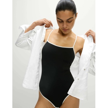 Marks & Spencer Oversize риза в стил Girlfriend с яка, от чист лен Marks & Spencer бяла Marks & Spencer | Byal | ЖЕНИ | XL