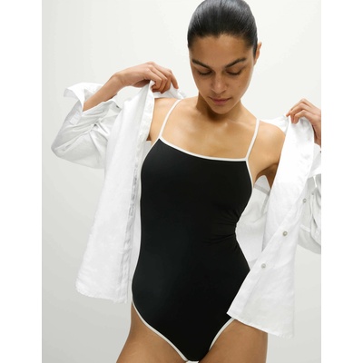 Marks & Spencer Oversize риза в стил Girlfriend с яка, от чист лен Marks & Spencer бяла Marks & Spencer | Byal | ЖЕНИ | XL