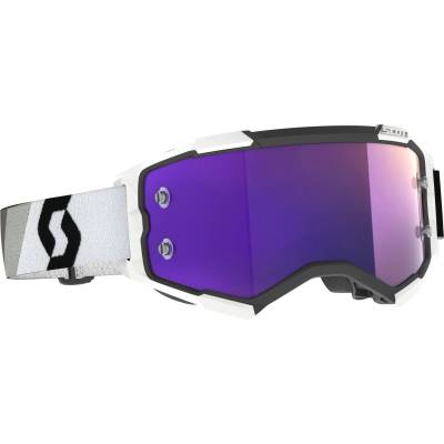 SCOTT Маска Scott Fury S2 Goggles - Premium Black / White / Glas: Purple Chrome - размер One Size (205-6800-0211)