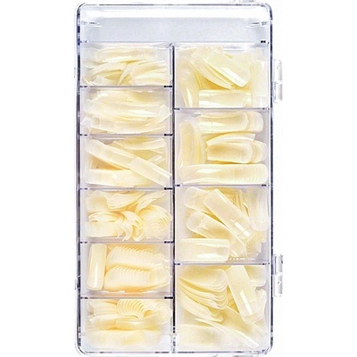 BIO NAILS Nehtové tipy rovné box dlouhá lepící plocha 300 ks