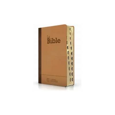 Bible Segond 21 compacte (premium style) - duo cuir praliné-chocolat | Segond 21