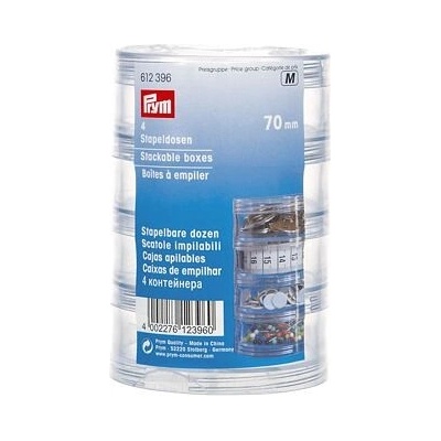 Stohovatelné kulaté dózy (ø70mm) 4ks - PRYM