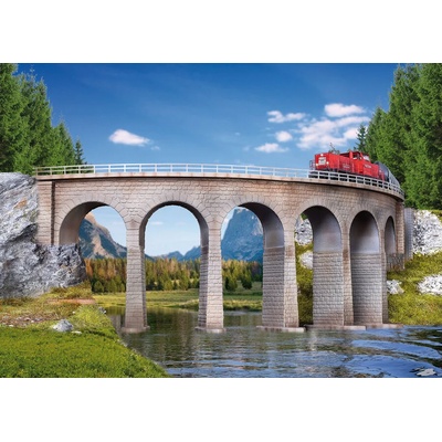 Kibri Виадукт с ледочупващи основи, извит, единичен коловоз мащаб n/z (37664)