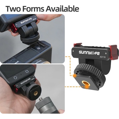 SunnyLife Náklonný rychloupínací adaptér do sáněk blesku i na závit pro DJI OSMO ACTION 6, NANO, a DJI 360