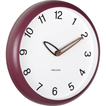 Karlsson Bella стенен часовник, тъмнорозов (KA6043PU)