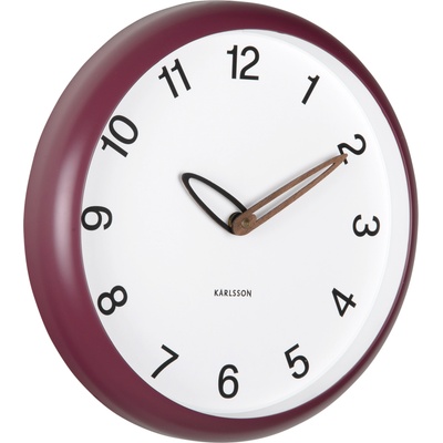 Karlsson Bella стенен часовник, тъмнорозов (KA6043PU)