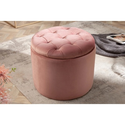 Bighome - Taburetka BARROCK 50 cm - staroružová