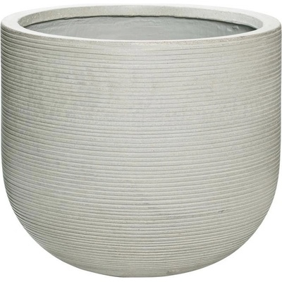 Pottery Pots květináč Cody L Light Grey Ridged Ficonstone 42 x 37 cm