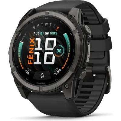 Garmin fenix 9 - 51mm, AMOLED, Sapphire, Carbon DLC Titanium, Black band 010-04763-11