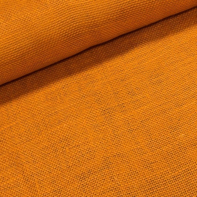 Juta technická (pytlovina), gramáž 211 g/m2, jednobarevná oranžová, š.130cm (látka v metráži)