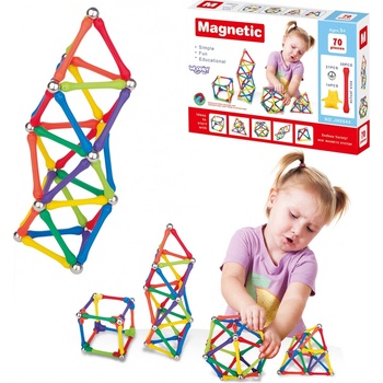 WOOPIE Magnetická stavebnice 70 ks
