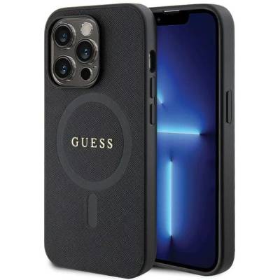 GUESS GUHMP14LPSAHMCK iPhone 14 Pro 6.1" black hardcase Saffiano MagSafe (GUHMP14LPSAHMCK)