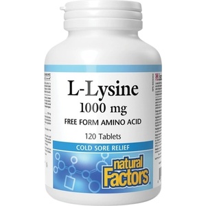 Natural Factors L-Lysine 1000 mg [120 Таблетки]