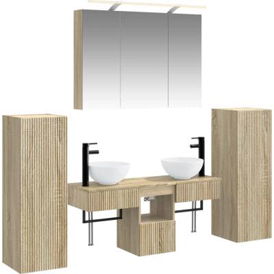 vidaXL Комплект мебели за баня 6 pcs Дъб сонома (3407113)