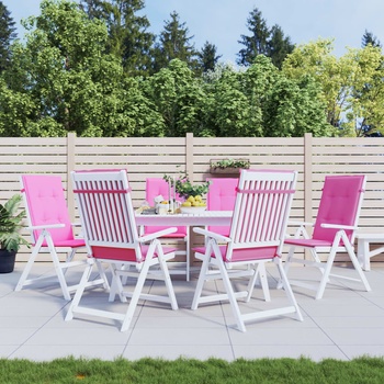 Image 1 of vidaXL Възглавници за столове с висока облегалка 6 бр розови текстил (361270)