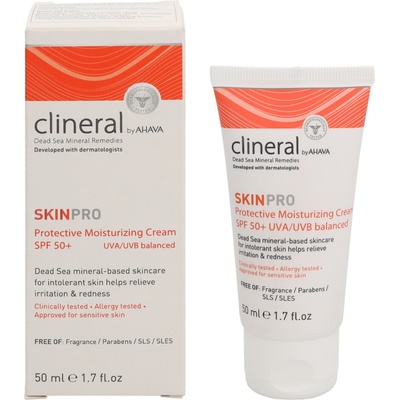 Ahava Clineral Skinpro hydratačný a ochranný krém pre citlivú a intolerantnú pleť SPF 50 50 ml