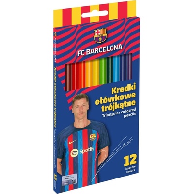 FC Barcelona ergonomické trojhranné farbičky 12ks 312023050