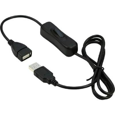 PremiumCord kupaasw1 USB 2.0 s vypínačem 1m černý