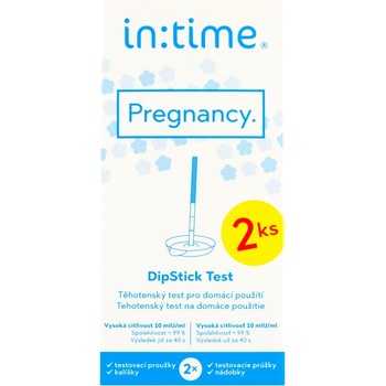 in: time Тест за бременност Intime Pregnancy DipStic 2 бр