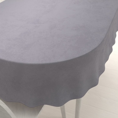Biante Zamatový oválny obrus Velvet Prémium SVP-013 Sivý 140x200 cm