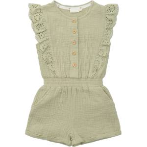 Little Dutch Бебешко късо гащеризонче Little Dutch - Без ръкави, Grass Green, 80 cm, 9-12 м (CL24024013)