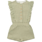 Little Dutch Бебешко късо гащеризонче Little Dutch - Без ръкави, Grass Green, 80 cm, 9-12 м (CL24024013)