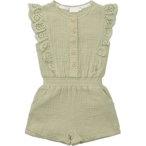 Little Dutch Бебешко късо гащеризонче Little Dutch - Без ръкави, Grass Green, 80 cm, 9-12 м (CL24024013)