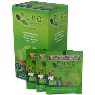Puro Černý čaj jablko skořice Fair trade 25 x 1,5 g