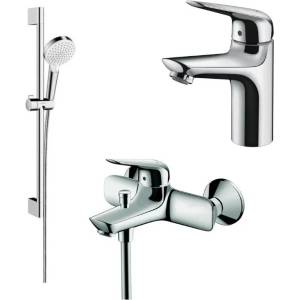 Hansgrohe Комплект за мивка и душ Hansgrohe Novus 100 Crometta хром (71030000+71040000+2653240)